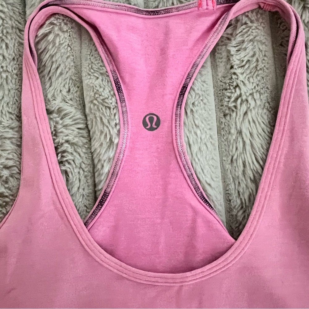 Lululemon Pink Racerback Tank Top - Picture 2 of 3